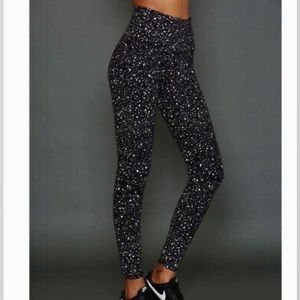 BLACK LINE BY NOLI Black w/ Silver Reflective Speckles Leggings